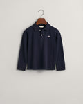 EVENING BLUE, SHIELD LS PIQUE POLO BY GANT AU.