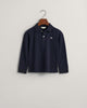 EVENING BLUE, SHIELD LS PIQUE POLO BY GANT AU.