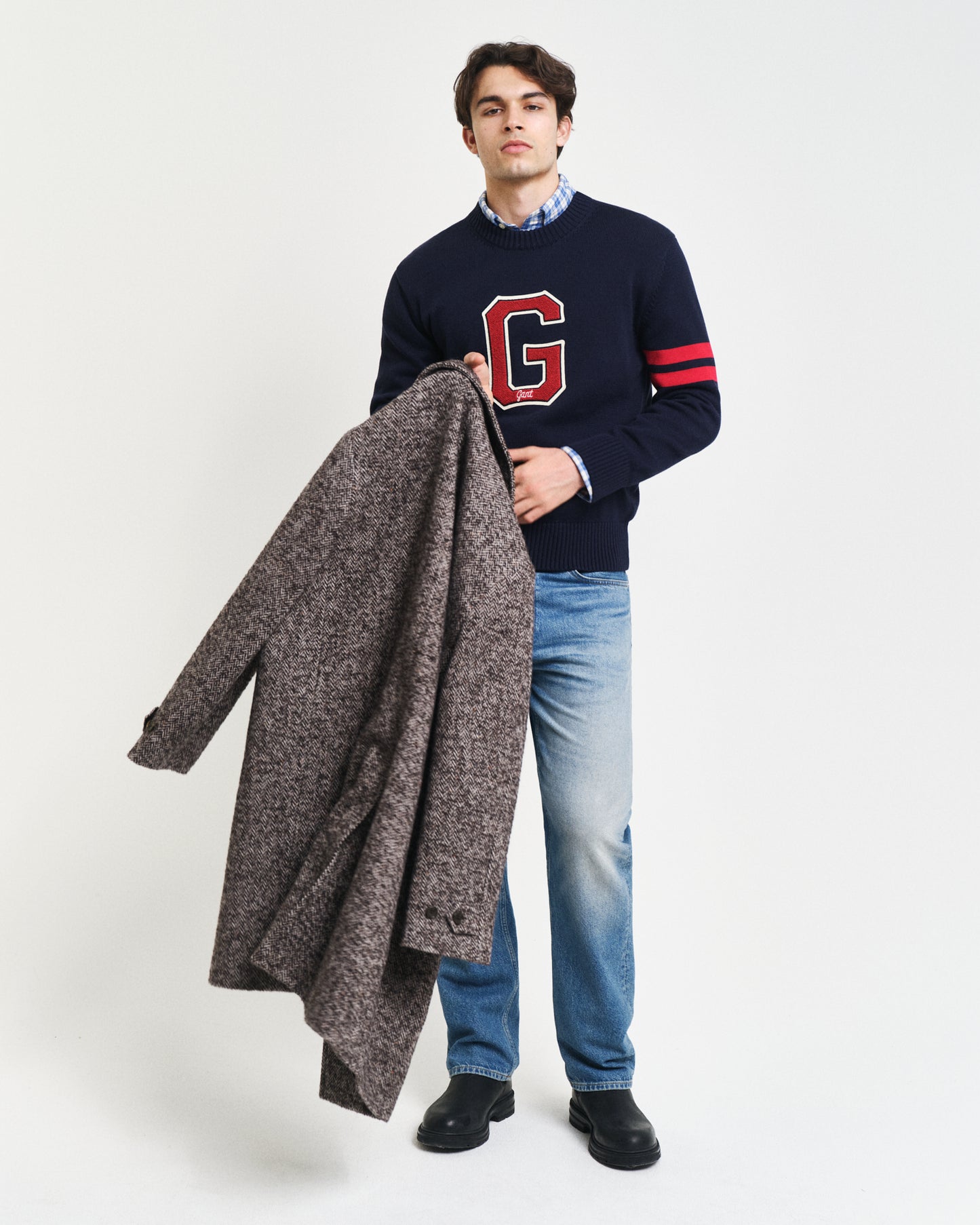 EVENING BLUE, SEASONAL G C-NECK BY GANT AU.