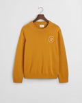 MAPLE YELLOW, BADGE C-NECK, FLAT-LAY BY GANT AU.