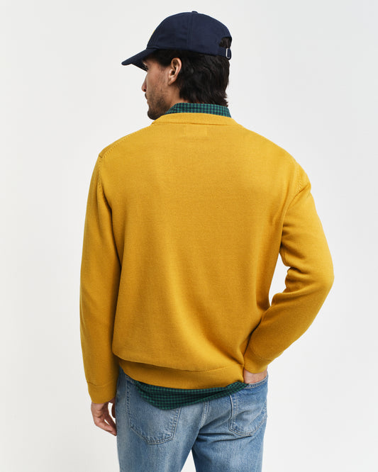 MAPLE YELLOW, BADGE C-NECK, BACK-VIEW BY GANT AU.