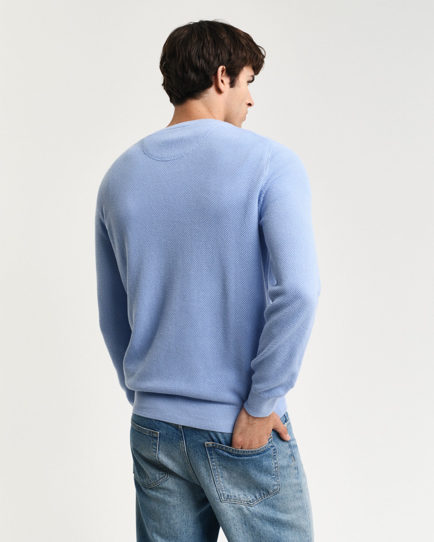 CLEAR SKY, COTTON PIQUE C-NECK, BACK-VIEW BY GANT AU.
