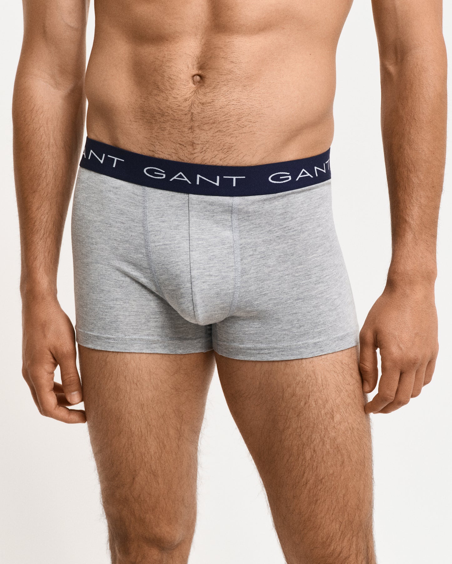 LIGHT GREY MELANGE, TRUNK 3-PACK, FRONT-VIEW BY GANT AU.