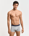 LIGHT GREY MELANGE, TRUNK 3-PACK, BACK-VIEW BY GANT AU.