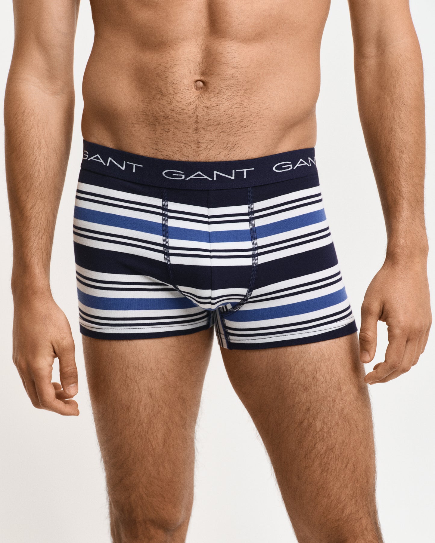 EVENING BLUE, MULTISTRIPE TRUNK 3-PACK, FRONT-VIEW BY GANT AU.