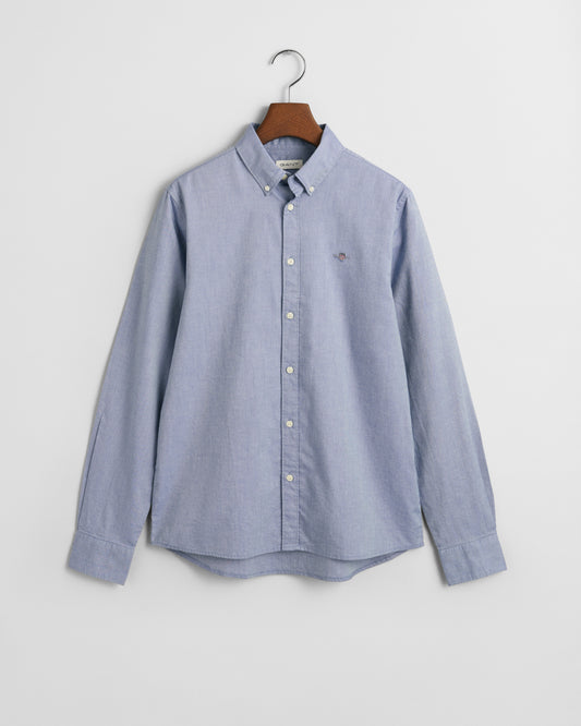 VINTAGE BLUE, SHIELD OXFORD BD SHIRT BY GANT AU.