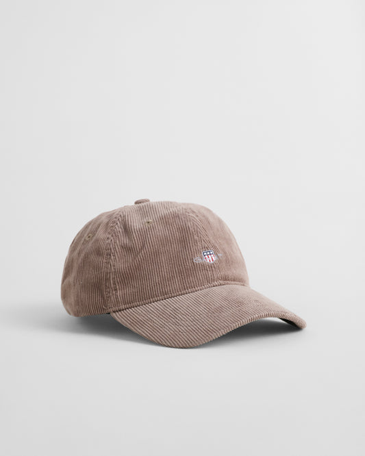 DESERT BROWN, SHIELD CORD CAP, FRONT-VIEW BY GANT AU.