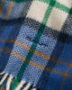 VINTAGE BLUE, HERRINGBONE CHECK WOOL WOVEN SCARF, CLOSE-UP BY GANT AU.