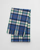 VINTAGE BLUE, HERRINGBONE CHECK WOOL WOVEN SCARF, FRONT-VIEW BY GANT AU.