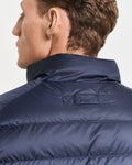 EVENING BLUE, LIGHT DOWN VEST, CLOSE-UP BY GANT AU.