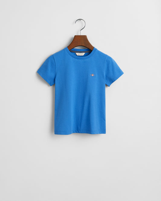 GREECE BLUE, SHIELD SS T-SHIRT BY GANT AU.