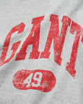 LIGHT GREY MELANGE, GANT 49 ARCH RELAXED  T-SHIRT, CLOSE-UP BY GANT AU.