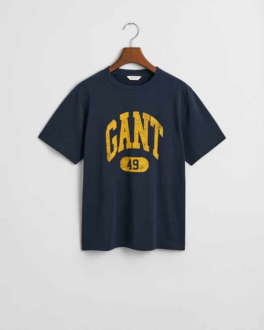 EVENING BLUE, GANT 49 ARCH RELAXED  T-SHIRT BY GANT AU.
