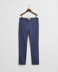 DUSTY NAVY, SLIM TWILL CHINOS BY GANT AU.