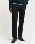 BLACK, REGULAR TWILL CHINOS, CLOSE-UP BY GANT AU.
