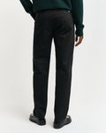 BLACK, REGULAR TWILL CHINOS, BACK-VIEW BY GANT AU.