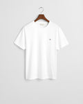 WHITE, REG SHIELD SS T-SHIRT, FLAT-LAY BY GANT AU.