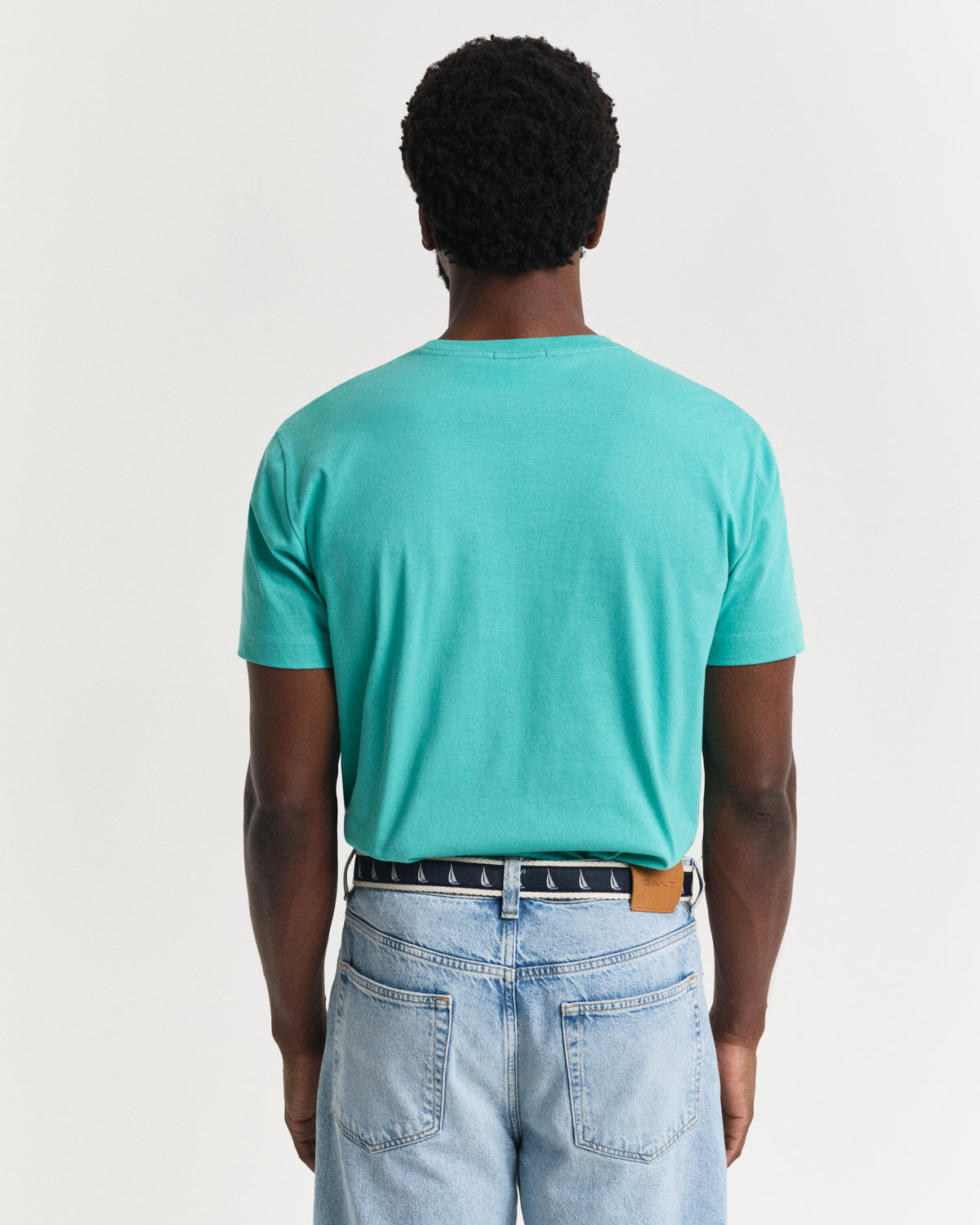 TROPIC BLUE, REG SHIELD SS T-SHIRT, BACK-VIEW BY GANT AU.