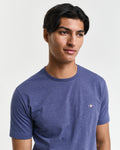 DK JEANSBLUE MELANGE, REG SHIELD SS T-SHIRT, CLOSE-UP BY GANT AU.