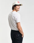 WHITE, SLIM SHIELD V-NECK T-SHIRT, BACK-VIEW BY GANT AU.