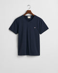 EVENING BLUE, SLIM SHIELD V-NECK T-SHIRT BY GANT AU.