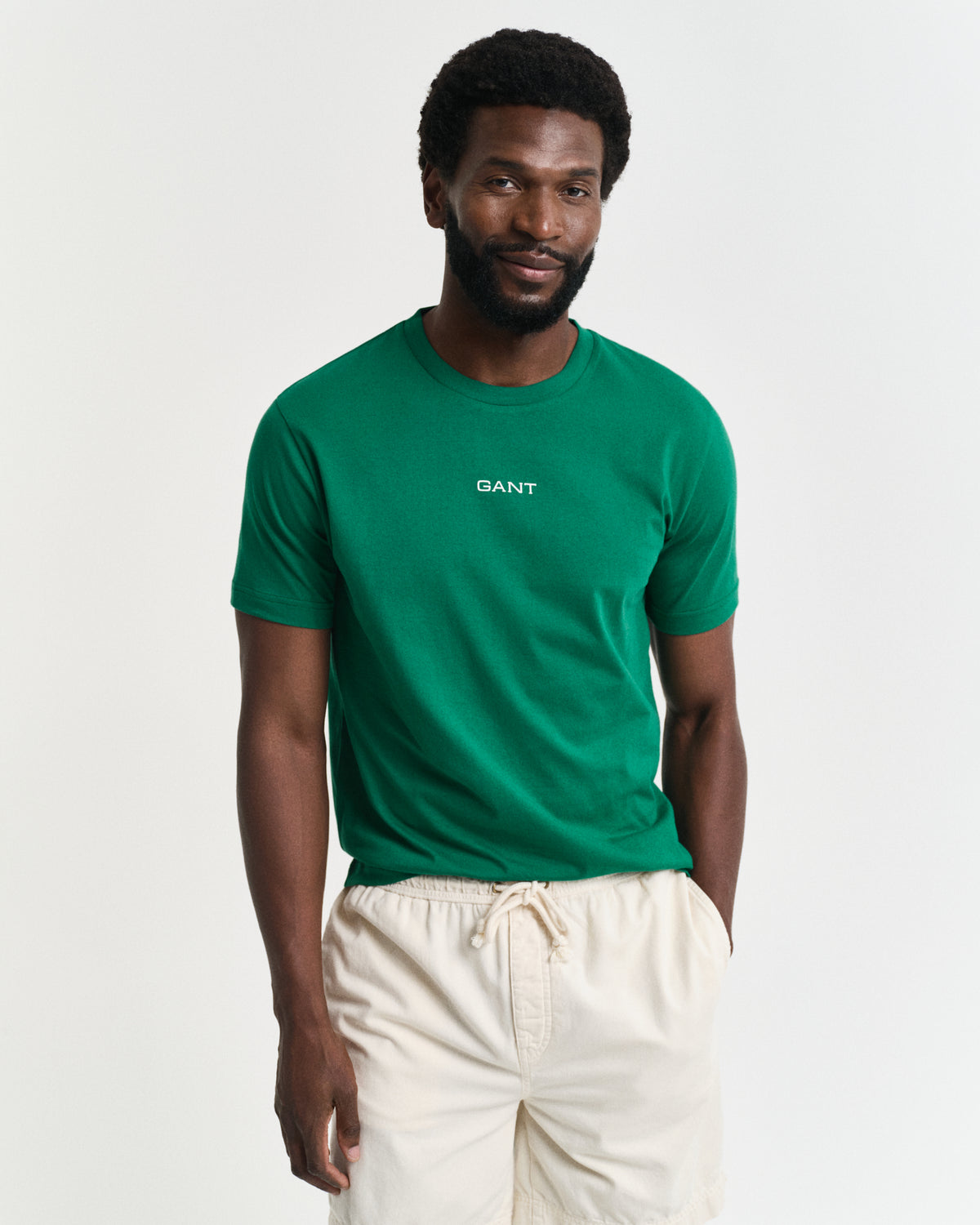 DEEP GREEN, GRAPHIC SS T-SHIRT, FRONT-VIEW BY GANT AU.