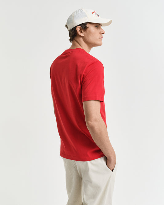 RUBY RED, GRAPHIC SS T-SHIRT, BACK-VIEW BY GANT AU.