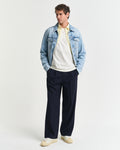 CREAM, EMBOSSED SS T-SHIRT BY GANT AU.