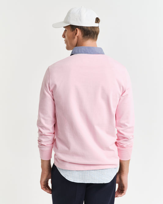 CALIFORNIA PINK, REG CHAMBRAY HEAVY RUGGER, BACK-VIEW BY GANT AU.