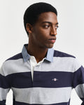 GREY MELANGE, REG CHAMBRAY STRIPE HEAVY RUGGER, CLOSE-UP BY GANT AU.