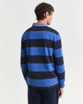 RICH BLUE, REG CHAMBRAY STRIPE HEAVY RUGGER, BACK-VIEW BY GANT AU.