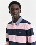 CALIFORNIA PINK, REG CHAMBRAY STRIPE HEAVY RUGGER, CLOSE-UP BY GANT AU.