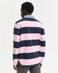 CALIFORNIA PINK, REG CHAMBRAY STRIPE HEAVY RUGGER, BACK-VIEW BY GANT AU.