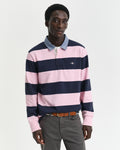 CALIFORNIA PINK, REG CHAMBRAY STRIPE HEAVY RUGGER, FRONT-VIEW BY GANT AU.