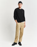 BLACK, REG SHIELD C-NECK SWEAT BY GANT AU.