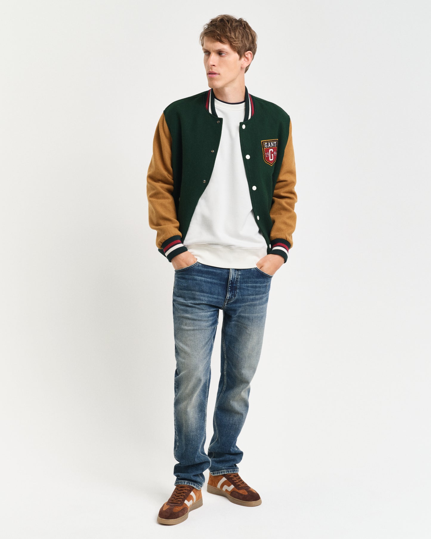 EGGSHELL, REG SHIELD C-NECK SWEAT BY GANT AU.