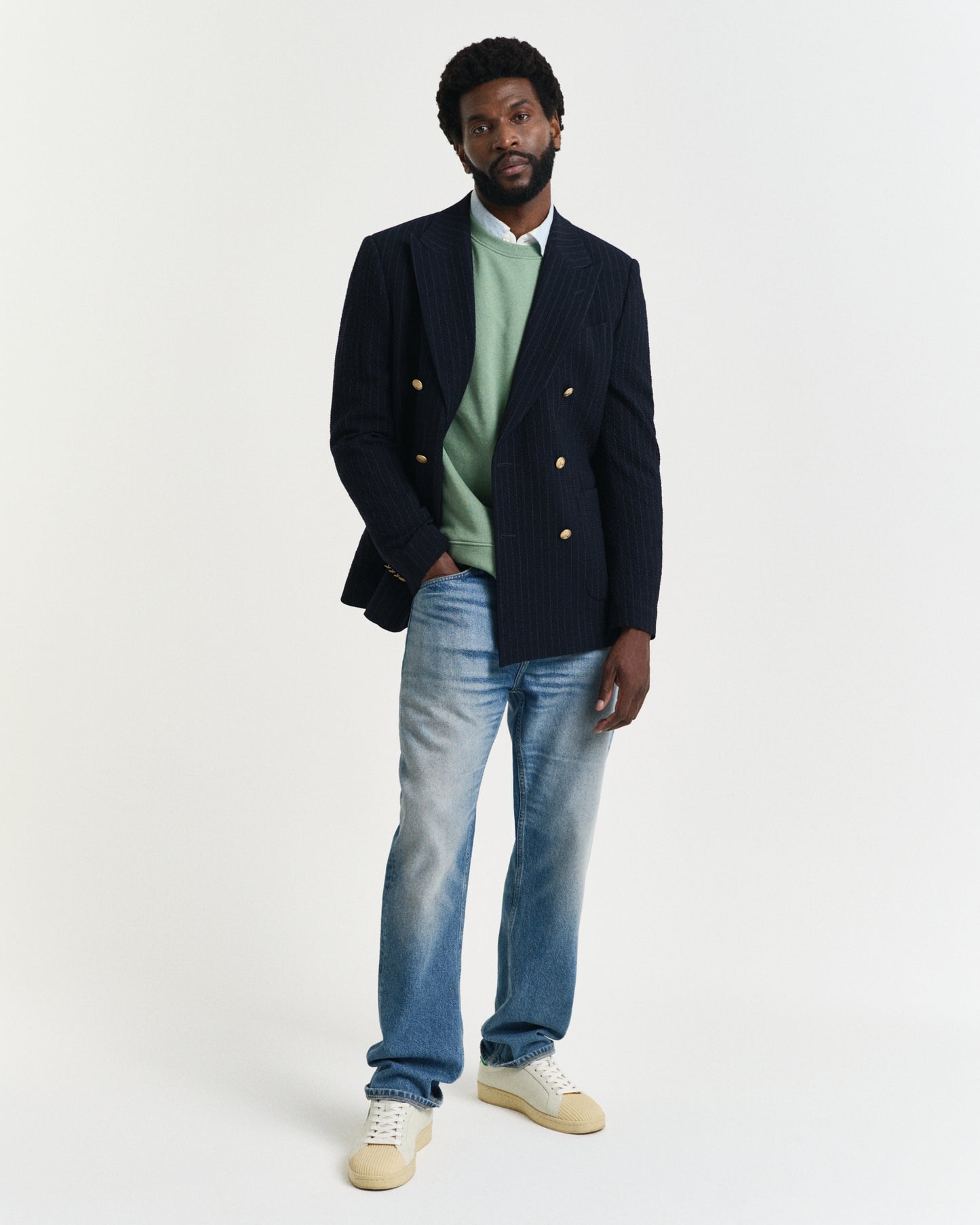 KALAMATA GREEN, REG SHIELD C-NECK SWEAT BY GANT AU.