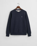 EVENING BLUE, REG SHIELD C-NECK SWEAT, FLAT-LAY BY GANT AU.