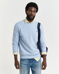 FRESH BLUE, REG SHIELD C-NECK SWEAT, FRONT-VIEW BY GANT AU.