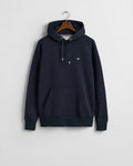 EVENING BLUE, REG SHIELD HOODIE, FLAT-LAY BY GANT AU.