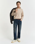 DRY SAND, REG SHIELD HALF ZIP SWEAT BY GANT AU.