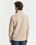 DRY SAND, REG SHIELD HALF ZIP SWEAT, BACK-VIEW BY GANT AU.