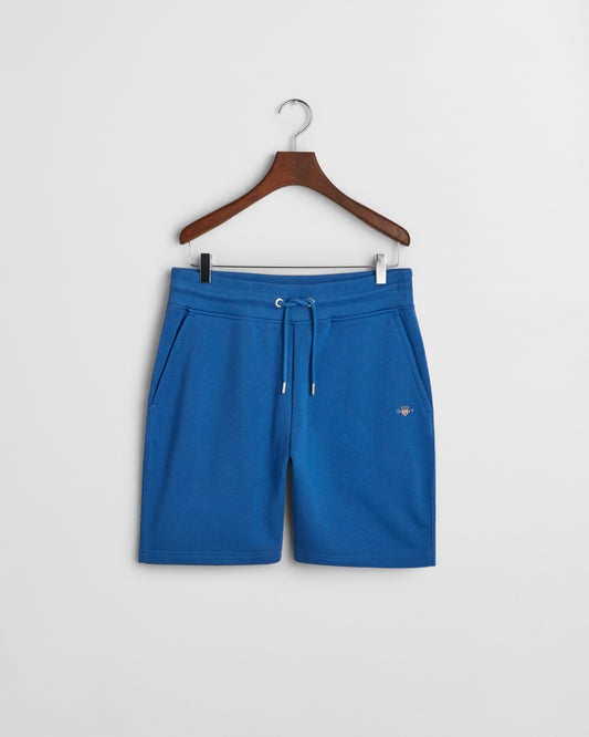 RICH BLUE, REG SHIELD SWEAT SHORTS BY GANT AU.