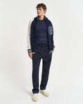 EVENING BLUE, CONTRAST LOGO SS T-SHIRT BY GANT AU.