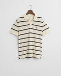 CREAM, STRIPED POLO, FLAT-LAY BY GANT AU.