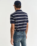 EVENING BLUE, STRIPED POLO, BACK-VIEW BY GANT AU.