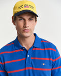 LAPIS BLUE, STRIPED POLO, CLOSE-UP BY GANT AU.