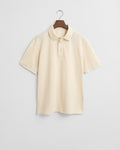 IVORY WHITE, SUNFADED SS POLO, FLAT-LAY BY GANT AU.