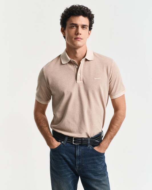DRY SAND, SUNFADED SS POLO, FRONT-VIEW BY GANT AU.