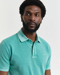 TROPIC BLUE, SUNFADED SS POLO, CLOSE-UP BY GANT AU.
